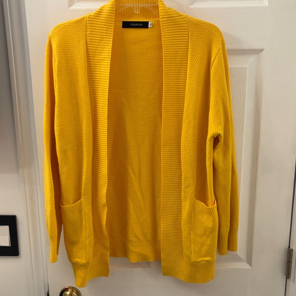 Yellow Cardigan. Size medium